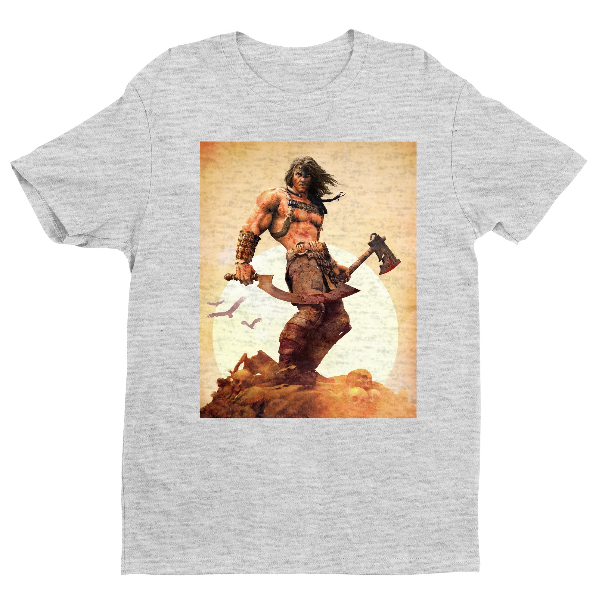 Age of Conan King Conan tee — gray unisex t-shirt, front view
